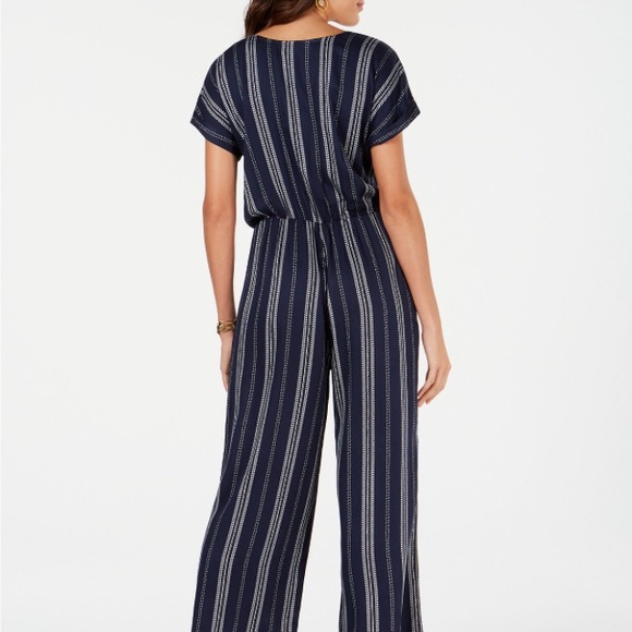 🆕 Style and Co Stripe Embroidered Jumpsuit - Picture 2 of 3